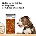 OXO Good Grips Pet POP Container 6.0 Qt/5.7 L with Half Scoop, Ideal for up to 6.5lbs of Dog Food or 4.5lbs of Cat Food, Airtight Dog and Cat Food Storage Container, BPA Free, Clear