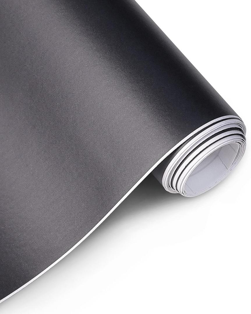 Lypumso Matte Black Car Vinyl Wrap Film with Bubble Free Air Release Technology, Self Adhesive Automotive Decal Sheet for Cars Moto DIY Interior Exterior 10ft x 1ft