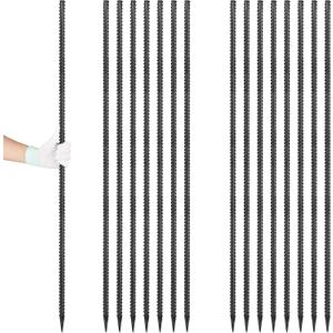 Besitu Rebar Stakes 48 inches 16-Pack Concrete Form Stakes Straight 3/8" Diameter Rebar Ground Metal Stakes for Landscaping, Securing Fence, Garden Plants Support, Survey Markers and Securing Trees