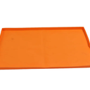 Grill Mat for Outdoor Grill, Heavy Duty Silicone BBQ Mat, Non Slip Heat Resistive Under Deck Protector for Griddle, Anti Stick Cooking Surface (orange 36in)