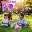 PANACARE Steering Wheel Bubble Machine, Automatic Bubble Blowing Machine Toy Children 10000+ Bubbles/Min with Bubble Solution for Wedding/Birthday/Party/Easter, Outdoor Gift for Boys and Girls