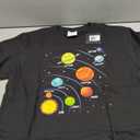 Kids Colorful Planets Solar Systems Mens Boys Space Science T-Shirt S