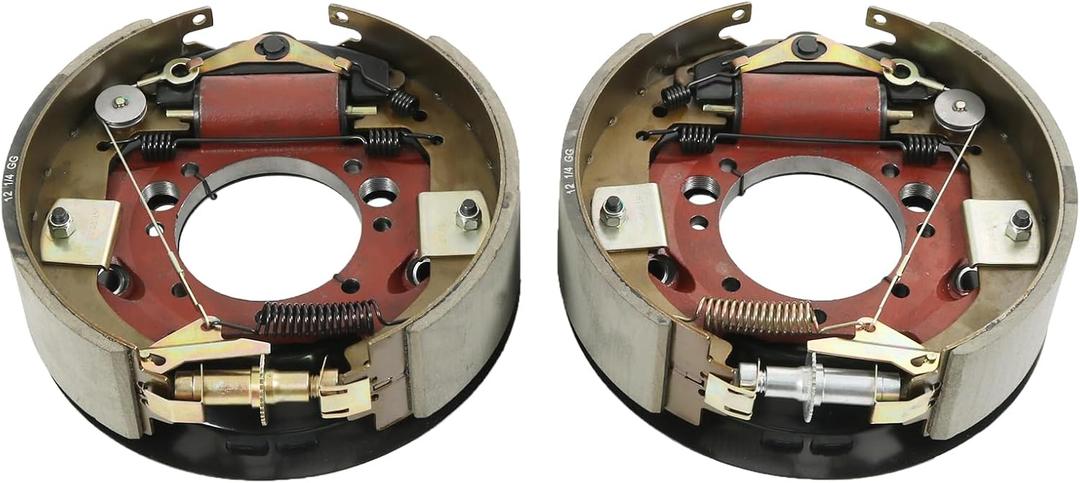 12-1/4" X 3-3/8" (12.25" X 3.375") Hydraulic Trailer Brake Assembly Pair for 9,000/10,000 Lbs (9K/10K) Trailer Axles Left & Right 7-Bolt Replace for Dexter K23-410-00 K23-411-00