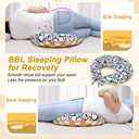 AOSSA BBL Pillow After Surgery for Sleeping Sitting, Booty Butt Pillows, Brazilian Butt Lift Post Surgery Recovery, Driving Donut Pillow, Foam Seat Support Hip Cushion for Chair Bed BBL Wedge Pillow