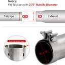 A-KARCK Performance Exhaust Tail Pipe Muffler for 2014-2021 Silverado 1500/Sierra 4.3L V6 and 5.3L V8
