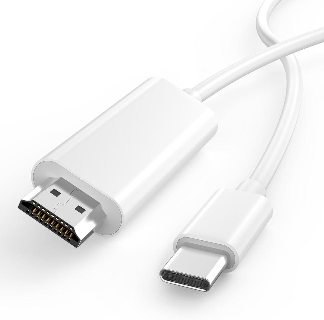 [Apple MFi Certified] USB C to HDMI Cable Adapter, 4K@60Hz Type C to HDMI Cable 6FT USB-C Digital AV Adapter Sync Screen Connector for iPhone 17 16 15 Pro Max to HD TV Projector Monitor