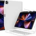 SwitchEasy CoverBuddy Case for 2018-2022 11" iPad Pro / 2020-2022 10.9" iPad Air 4 & 5 with Pencil Holder - Works with Magic Keyboard, Smart Keyboard Folio (Keyboard Not Included) - White