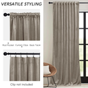 Velvet Curtains 96×62 inches Length Brown 1 Pack