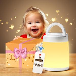 One Fire [Gifts for Kids/New Moms 10 Color Dimmable Night Light Lamp, Rechargeable Portable Night Light for Baby Nursery Lamp, Remote+Timer Touch Night Light, Baby Night Lights for Nursery/Bedroom (Beautiful Gift Packaging) One Fire [Gifts for Kids/New Moms 10 Color Dimmable Night Light Lamp, Rechargeable Portable Night Light for Baby Nursery Lamp, Remote+Timer Touch Night Light, Baby Night Lights for Nursery/Bedroom (Beautiful Gift Packaging)