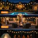 6 Pack String Light Poles for Outside, Thickened Metal Lights Hanger Pole Outdoor with Fork, Lighting Hanging Post Accessories for Patio Decor Garden Backyard Yard Front Porch Outside Decorations