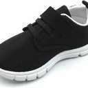 Toddler Sneakers  Wide Toe Box Barefoot Shoes for Boys & Girls, Breathable Mesh, Lightweight Non-Slip Walking & Running Shoes (Black)