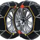 232805 Adjustable Snow Tire Chains for Light Truck, SUV, Cars, Pickups, 2 Pack Anti-slip Snow Chains for Pickup Trucks Winter Tire Chains 245/70R19.5 255/70R18 255/80R17 265/60R20 275/50R21 285/45R22