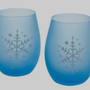 Table Tops Gallery 2 Piece Snowflake, blue