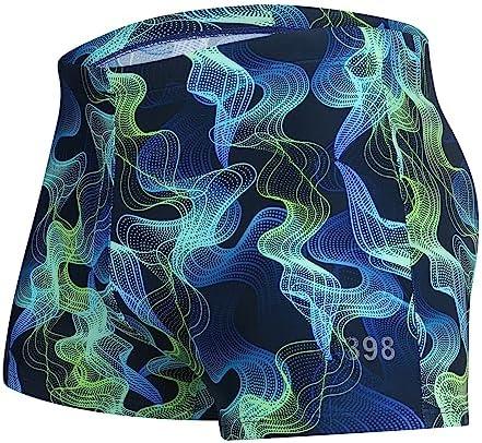 K898 Men's Square Leg Swimming Jammer Shorts UPF50+,Men Swimsuit Swim Jammers Fabric Shape Retention Size L