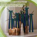 2 x 6 Pcs 24 Inches Large Dark Green Velvet Christmas Bows Door Garland Decor Holiday for Christmas Swag Ornaments Staircase Wreath Rustic Vintage Decoration Outdoor