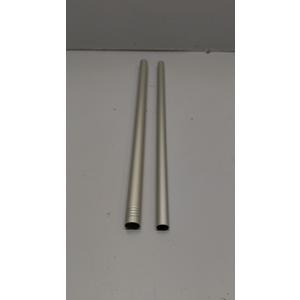 2 Satin Finish Aluminum Hollow Pipe - 16.5in L (1 of 3/4in Diameter and 1 of 5/8in Diameter)