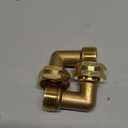 Joywayus 2PCS 3/4" GHT Garden Hose 90-Degree Elbow Brass Connector with Washers for RV Water Hookups and Residential Outdoor Faucets