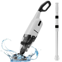 Cordless Pool Vacuum Cleaner for Above Ground Pool & In Ground Rechargeable Pool Vacuum Cleaner - 90 Mins Runtime, with 69" Telescopic Pole, Spa Vacuum for Hot Tub- Fast 3H Charge, Grey 