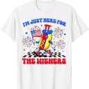 I'm Just Here For The Wieners Hotdog Patriotic 4th Of July T-Shirt