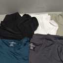 Real Essentials 5 Pack: Women's Dry-Fit Breeze Tech Crop Tops – Short Sleeve Athletic Workout, Yoga Tees M