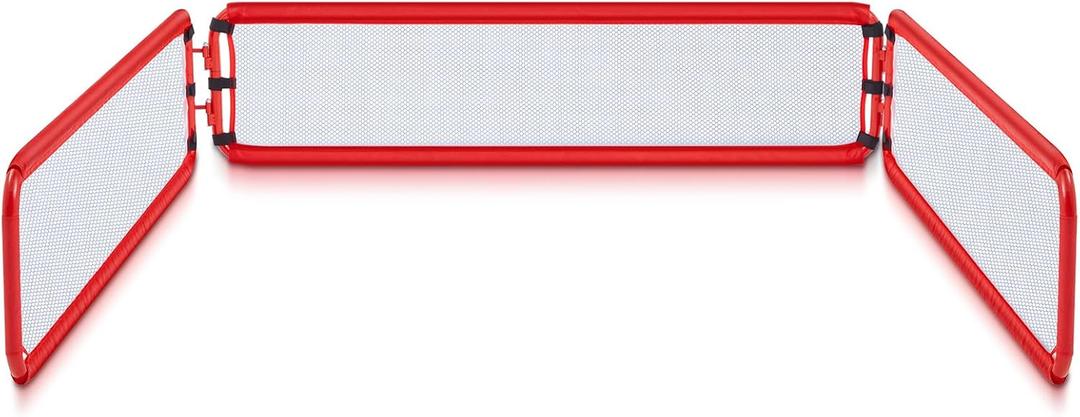 Bowling Pin Backstop Lawn Bowling Backstop Folding Sports Training Equipment for Indoor Outdoor Family Games Adults Sporting Goods Accessories, Red