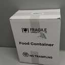 TBMAXS 5-7 Lbs Dog Cat Food Storage Container, Portable Travel Pet Food Storage Container with Measuring Cup, Easy-Pouring Bird Seed Dispenser, Airtight Rice Cereal Oatmeal Flour Dispenser -White