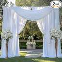 10ftx15ft White Backdrop Curtains for Wedding-Wrinkle Free Backdrops Curtain Drapes Fabric Decorations Photo Back Drop Cloth for Baby Shower Photography Stage Reception 2Panels 15ft(H) x 5ft(W) (White)