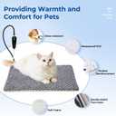 ZOMISIA Large Dog Heating Pad 35x24 Inch - 11 Adjustable Temperature and 25 Timer Options, Heated Dog Bed Indoor Waterproof with Chew-Resistant Cord for Large Dogs