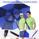 Golf Umbrella Large 72 Inch, Extra Large Oversize Double Canopy Vented Windproof Waterproof Umbrella, Automatic Open Golf Umbrella for Men and Women and Family