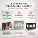 Dream On Me 3” Spring Coil Mini/Portable Crib Mattress, Greenguard Gold Certified, Firm Support, Waterproof Vinyl Cover, Fits Mini & Portable Cribs, Durable 3” Pocket Coil Design