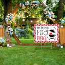Welcome to I Do BBQ Wedding Yard Sign BBQ Style Engagement Party Yard Sign with Stakes Party Supplies Decorations for Garden Anniversary Barbecue Outdoor Proposal Ceremony