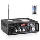 AV-298BT Stereo Audio Amplifier, Max 600W Amp 2 Channel Wireless Bluetooth 5.0 Power Amplifier System, Home Amplifiers Home Theater Audio Stereo System MIC, RCA, USB, SD Card, with Remote Control