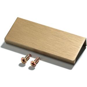 Finger Pulls for Cabinets Drawers - Aluminum Alloy Concealed Handle for Home Kitchen Door Dresser, Easy Installation (8, Bronze, 80mm/3.15inch)