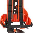 Trimmer Shoulder Strap Padded Universal Adjustable, Weed Eater Harness, Brush Cutters Harness Nylon Double Shoulder for Trimmer (Orange)
