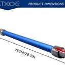 ATXKXE Replacement Wand Quick Release Wand Compatible for Dyson V7 V8 V10 V11 V15 Stick Vacuum Cleaners, Extension Vacuum Replacement Tube, 28.3in, Blue
