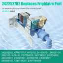 242252702 Refrigerator Water inlet Valve for Frigidaire Kenmore Electrolux Crosley, Fridge Water Valve replacement Parts 240531101 241734301 WV2702 AP5671757 240321801 K-76150