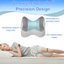 Knee Pillow for Side Sleepers Memory Foam Sciatica Pain Relief Leg Pillow, Removable Breathable Cover & Elastic Strap Grey