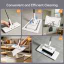 Mini Mop with 10 Reusable Cloths, Zero Touch No Wash Lazy Mop, Compatible with Various Types of Cloths,Suitable for Wet/Dry Floors, House Wall, Windows, Corners,Versatile and Efficient