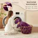 Homemate Electric Heated Blanket Queen - 84"x90" Heating Bed Blankets Throw with 10 Heating Levels 8 Hours Auto Off Fast Heating Over-Heated Protection Ultra Soft Warm Flannel ETL Certified Purple