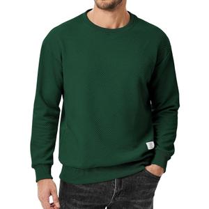 JMIERR Men's Crewneck Sweatshirt Casual Long Sleeve Geometric Texture Sweatshirts Fashion Pullover Shirts