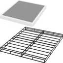 King Box Spring 5 Inch King Size Box Spring with Cover Metal Bed Base Strong Support for Mattress Foundation,Low Profile King Size Bed Frame Only,Stable & Easy Wash(5 Inch-King)