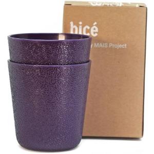 BiceThermo Drinking Cups, change color over 37 Celsius (98.6 F), 100% Recyclable Tumbler, For Hot Drinks, Dishwasher Safe, Made in Italy, 20cl, Purple/Red (Pack of 3)