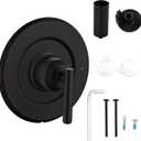 Compatible with Moen T2901BL Gibson Posi-Temp Valve Trim Kit Replacement, Matte Black Shower Trim Kit Shower Lever Handle (#2510 Valve Required)