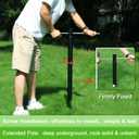 Tetherball Set, Tetherball Ball and Rope, 12 FT Adjustable Tetherball Pole with 2 Rubber Tetherball Ball, Heavy Duty Tetherball and Rope Set with Poles for Outdoor Backyard Lawn