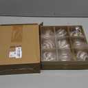 9 Pcs 3.15" Clear Christmas Ball Ornaments Xmas Ball Decorations Set Shatterproof Decorative Hanging Ornaments for Christmas Tree Home Wedding Party Office Decor(Champagne)