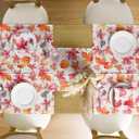 Softalker Fall Placemats Set of 6, 12 x 18 Inch, Printed Thanksgiving Maple Leaf Linen Table Mats, Seasonal Autumn Holiday Table Decorations for Kitchen, Dining, Party Decor