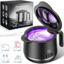 GYNHD Dental Ultrasonic Retainer Cleaner Machine: Dental Cleaning Pod for Denture/Mouth Guard/Aligner/Night Guard/Braces/Toothbrush Heads/Jewelry  45kHz Retainer Cleaner with Digital Timer & 200ML