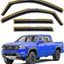 in-Channel Rain Guards Fit for Truck Nissan Frontier 2022 2023 2024 2025 2026 Crew Cab Window Rain Guards Visors Vent Visors Window Deflector Vent Shades Car Accessories -4 pcs