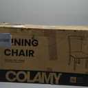 COLAMY Upholstered Dining Chairs Set of 2, Parsons Style Linen Beige Accent Chairs with High Back, for Round Kitchen Table or Small Dining Room  Comfortable & Stylish