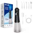 Water Dental Flosser for Teeth 300ML Cordless Oral Irrigator with 6 Replaceable Jet Tips, 3 Modes, Portable Rechargeable Electric Flosser for Braces & Sensitive Gums, IPX7 Waterproof for Home & Travel